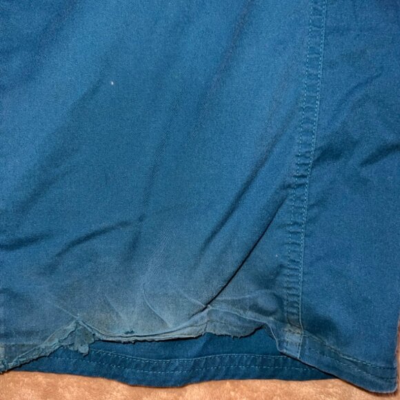 Cherokee Workwear Women LG Teal Blue Drawstring Scrub Straight Leg‎ Pants (E) - Picture 8 of 9